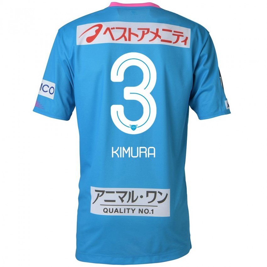 Criança Camisola Seiji Kimura #3 Azul Rosa Principal 2024/25 Camisa