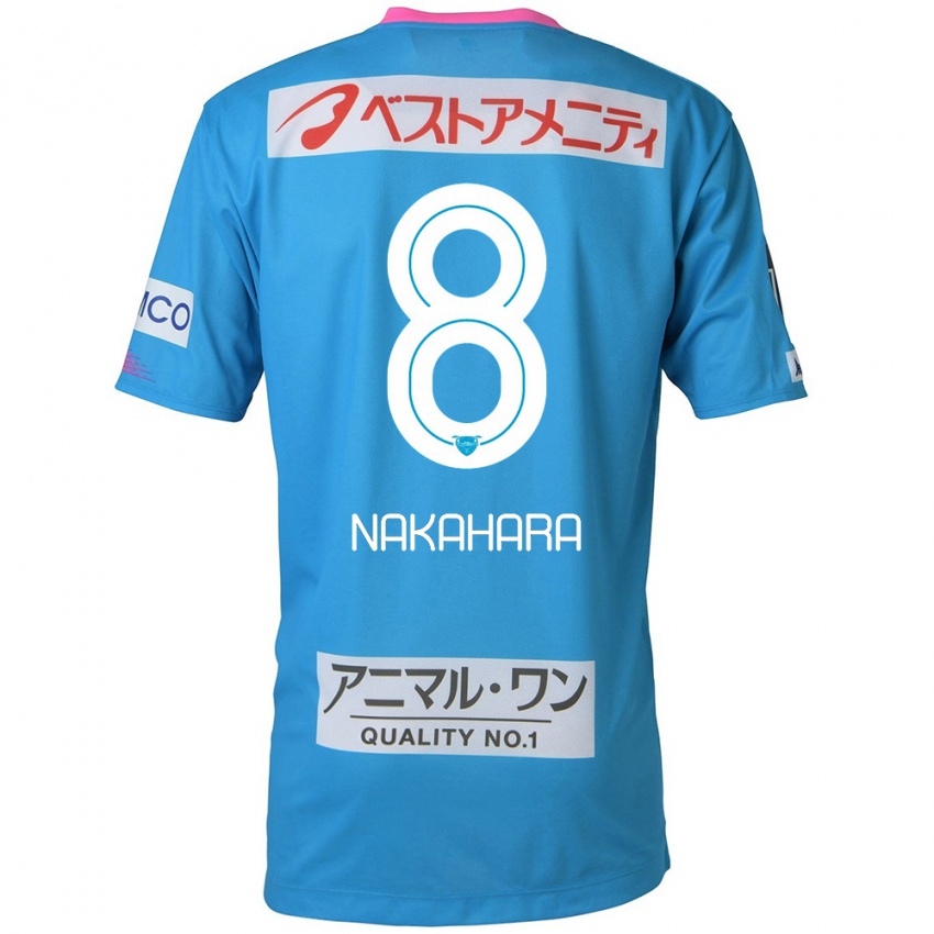 Criança Camisola Hikaru Nakahara #8 Azul Rosa Principal 2024/25 Camisa