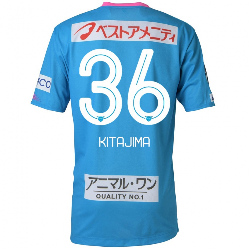 Criança Camisola Fumiya Kitajima #36 Azul Rosa Principal 2024/25 Camisa