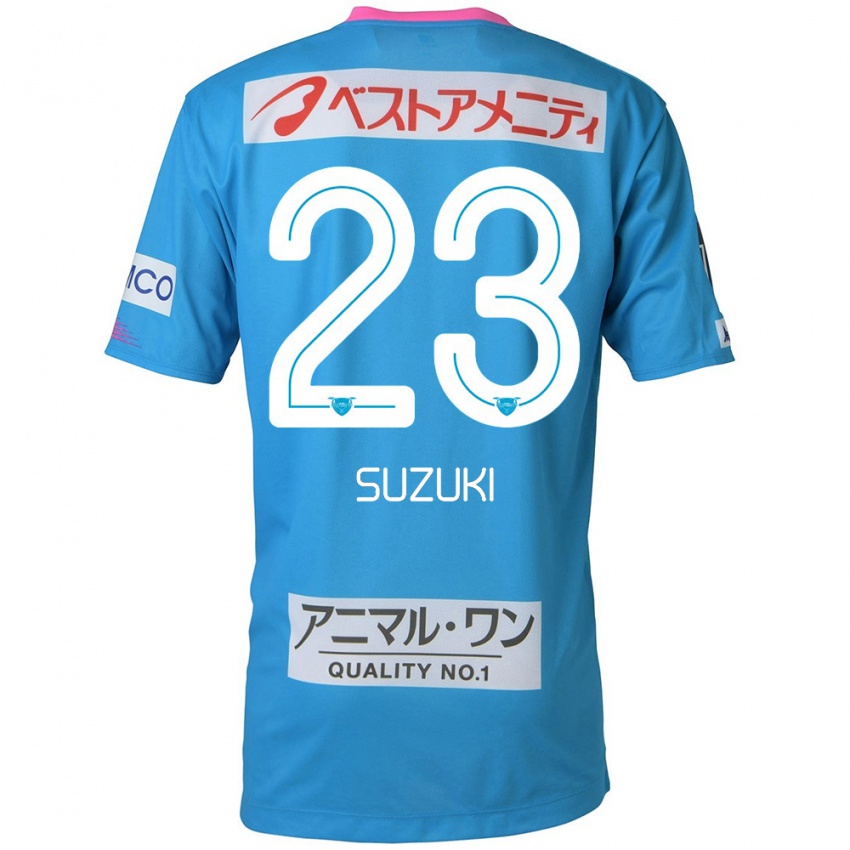 Criança Camisola Yuki Suzuki #23 Azul Rosa Principal 2024/25 Camisa