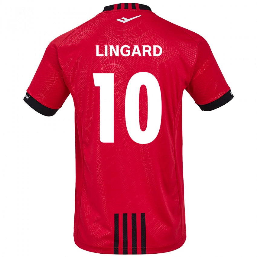 Criança Camisola Jesse Lingard #10 Vermelho Preto Principal 2024/25 Camisa