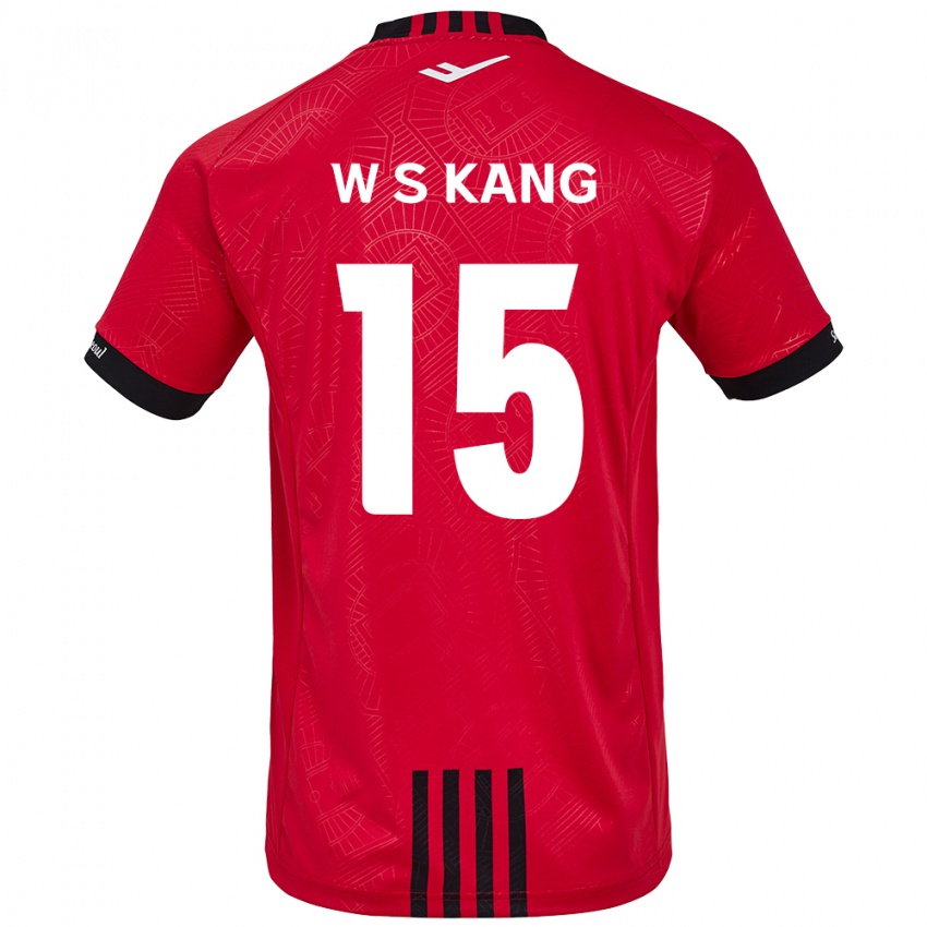 Criança Camisola Sang-Woo Kang #15 Vermelho Preto Principal 2024/25 Camisa