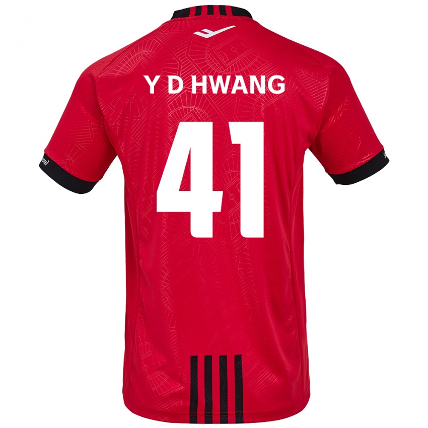 Criança Camisola Do-Yoon Hwang #41 Vermelho Preto Principal 2024/25 Camisa