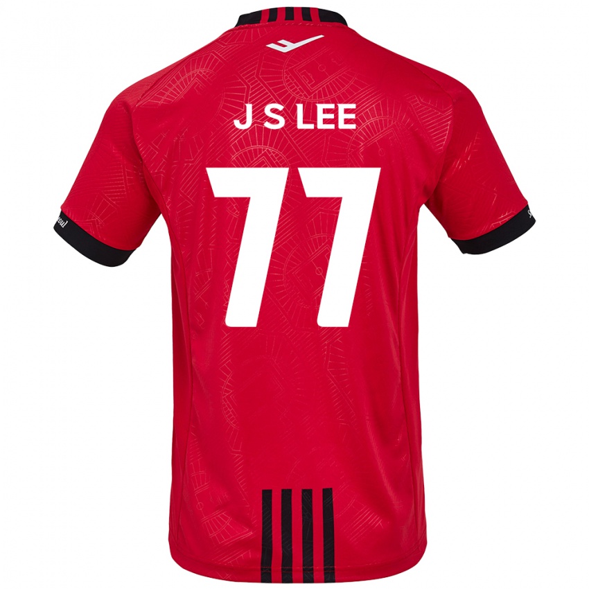 Criança Camisola Seung-Joon Lee #77 Vermelho Preto Principal 2024/25 Camisa