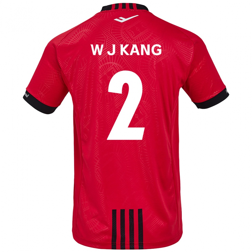 Criança Camisola Jae-Won Kang #2 Vermelho Preto Principal 2024/25 Camisa