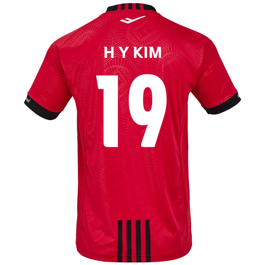 Criança Camisola Yong-Hyuk Kim #19 Vermelho Preto Principal 2024/25 Camisa