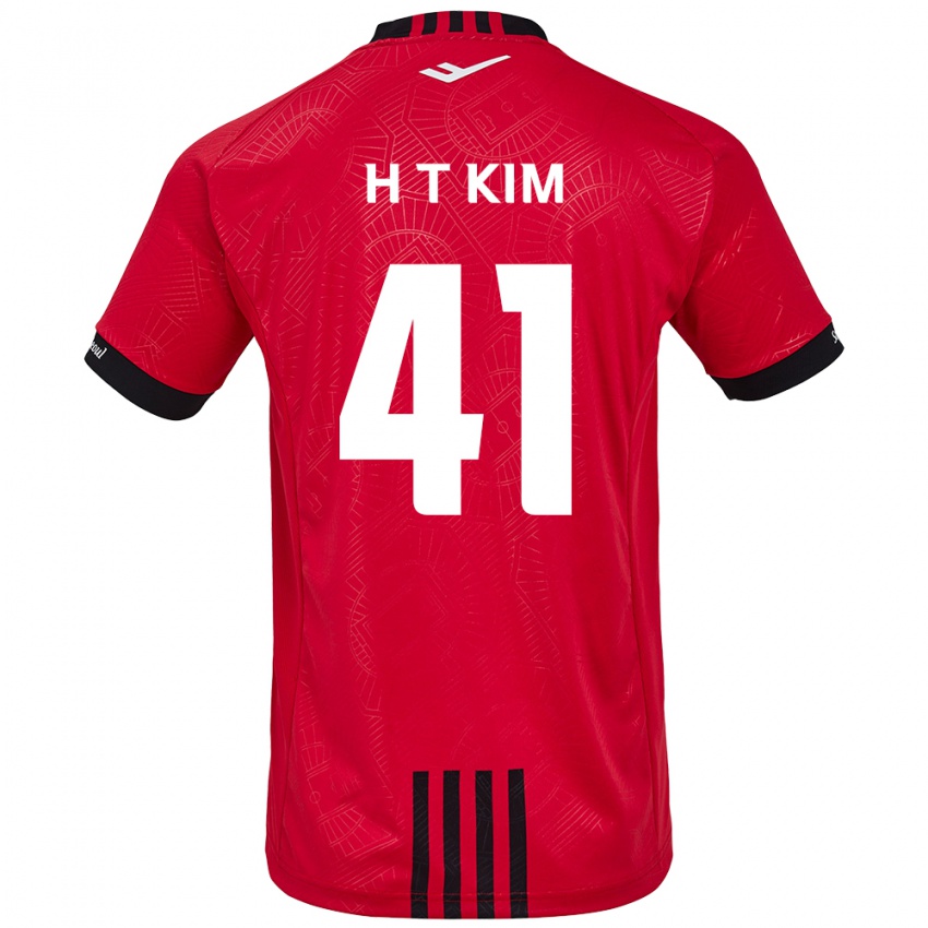 Criança Camisola Tae-Ho Kim #41 Vermelho Preto Principal 2024/25 Camisa