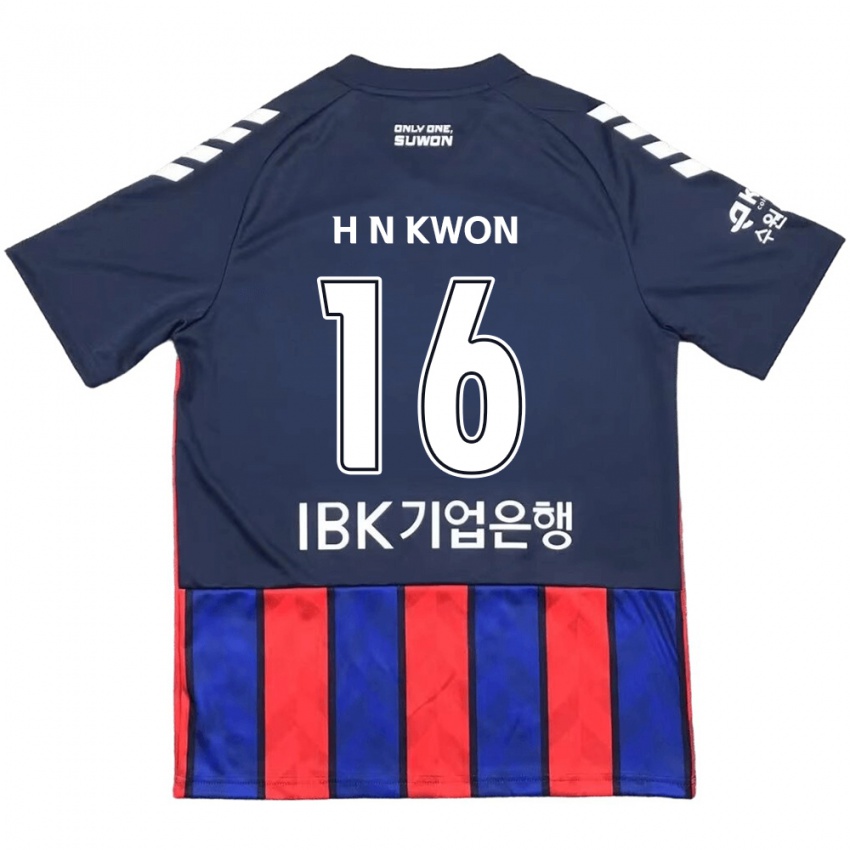 Criança Camisola Nam-Hoon Kwon #16 Azul Vermelho Principal 2024/25 Camisa