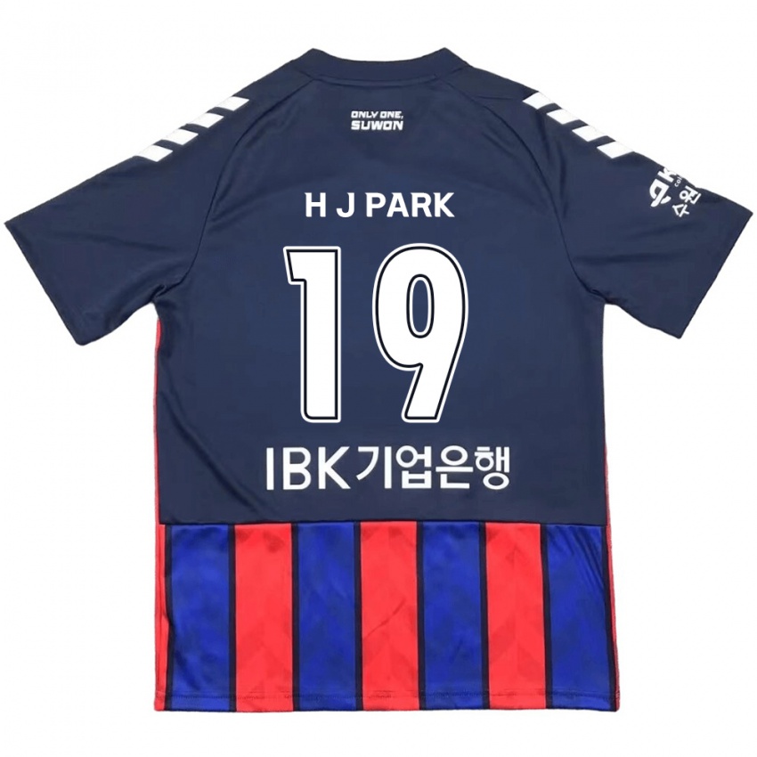 Criança Camisola Jun-Hui Park #19 Azul Vermelho Principal 2024/25 Camisa