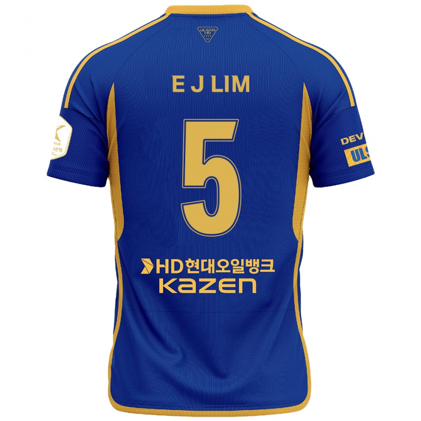 Criança Camisola Jong-Eun Lim #5 Azul Amarelo Principal 2024/25 Camisa