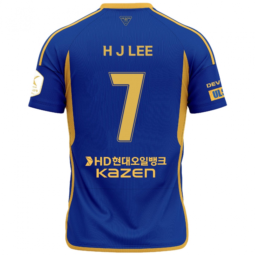 Criança Camisola Jae-Hun Lee #7 Azul Amarelo Principal 2024/25 Camisa