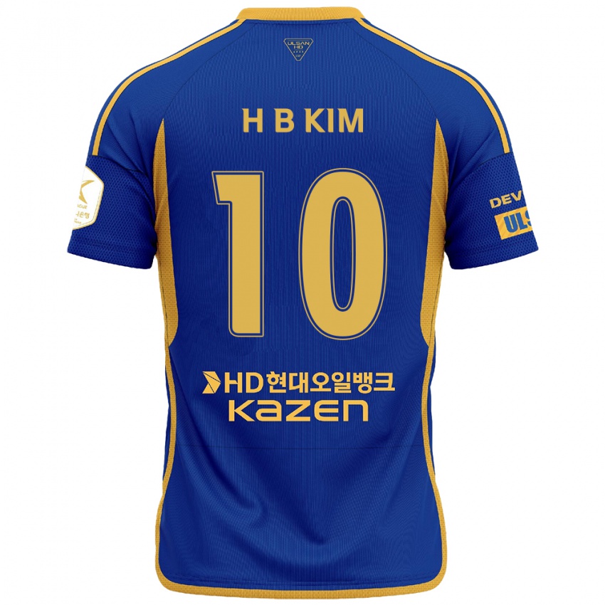 Criança Camisola Beom-Hwan Kim #10 Azul Amarelo Principal 2024/25 Camisa