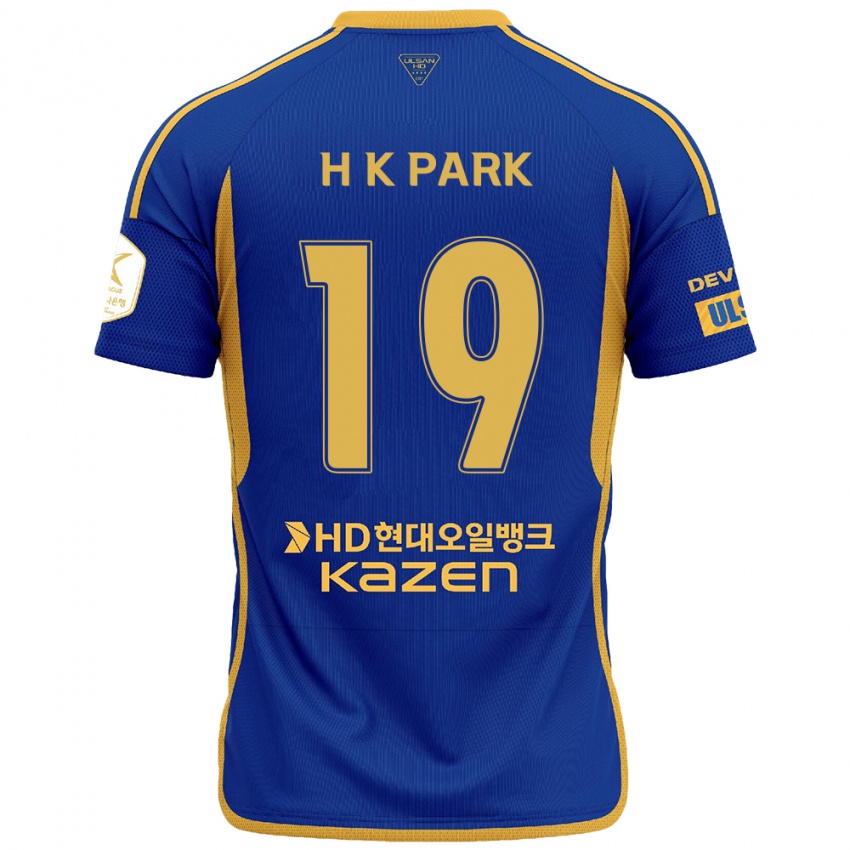 Criança Camisola Kang-Hyun Park #19 Azul Amarelo Principal 2024/25 Camisa