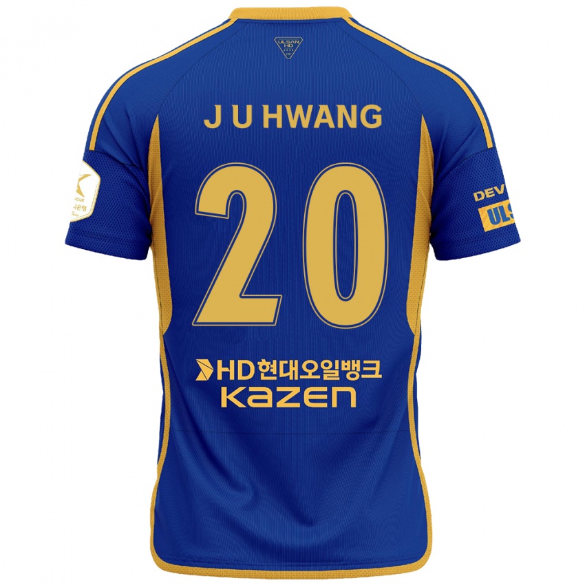 Criança Camisola Ui-Jun Hwang #20 Azul Amarelo Principal 2024/25 Camisa