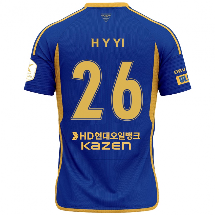 Criança Camisola Yong-Hyeon Yi #26 Azul Amarelo Principal 2024/25 Camisa