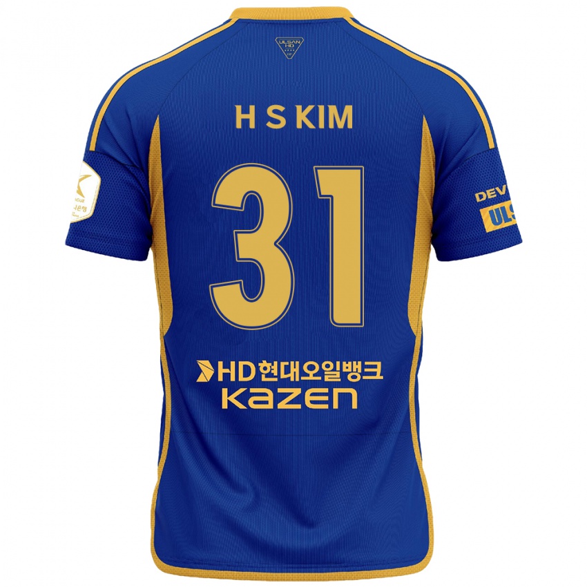 Criança Camisola Se-Hyoung Kim #31 Azul Amarelo Principal 2024/25 Camisa