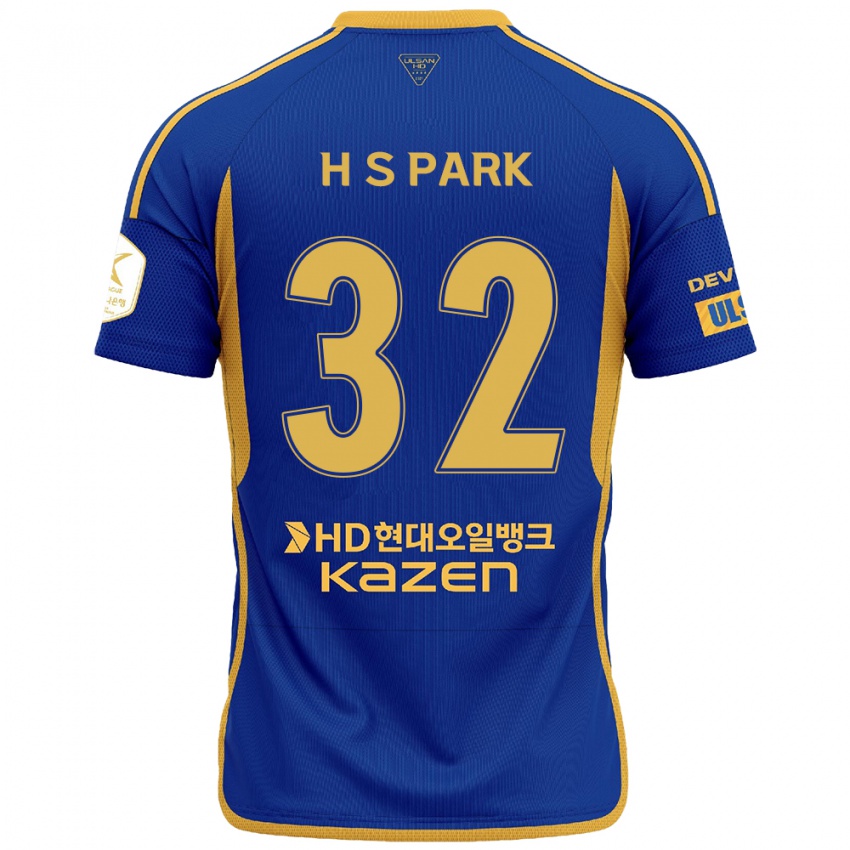 Criança Camisola Sung-Hyun Park #32 Azul Amarelo Principal 2024/25 Camisa