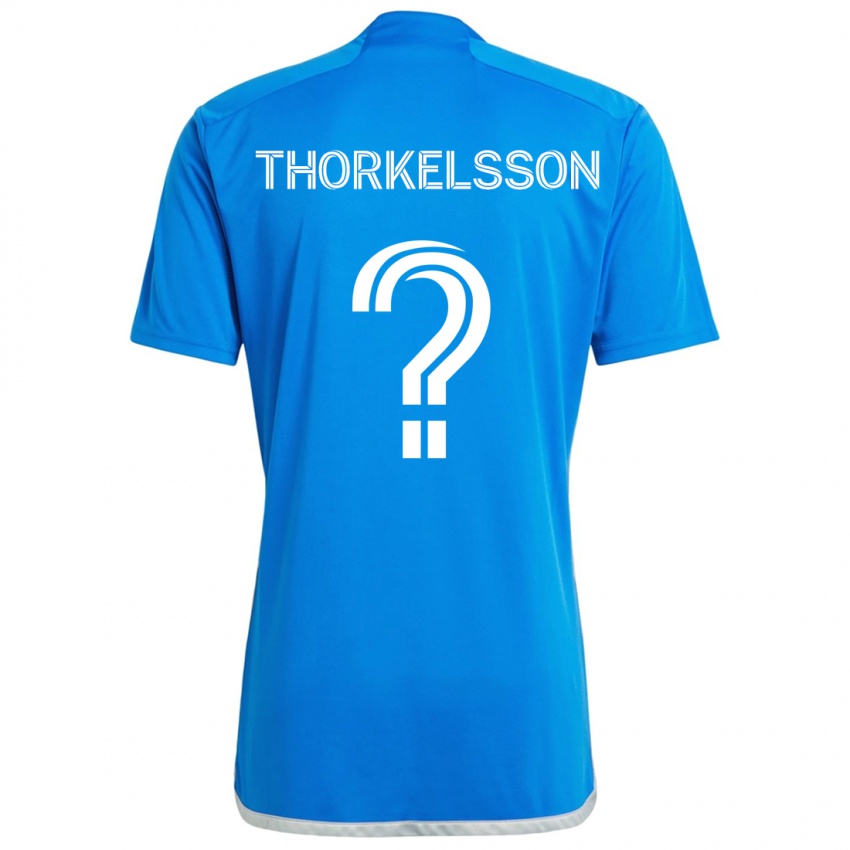 Criança Camisola Róbert Orri Thorkelsson #0 Branco Azulado Principal 2024/25 Camisa