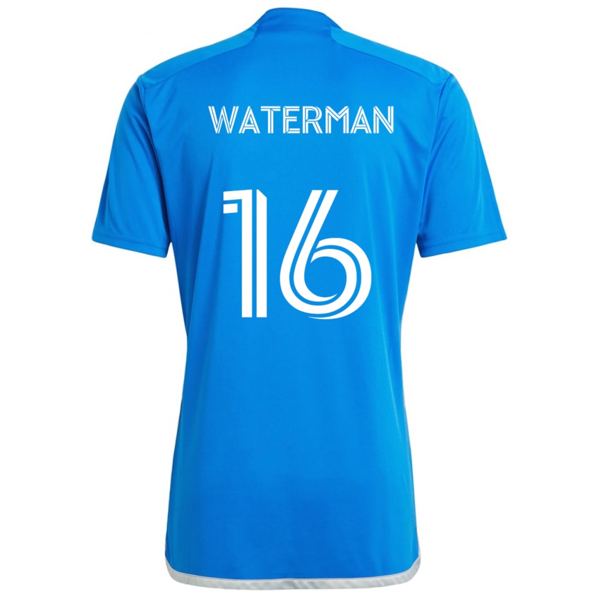 Criança Camisola Joel Waterman #16 Branco Azulado Principal 2024/25 Camisa