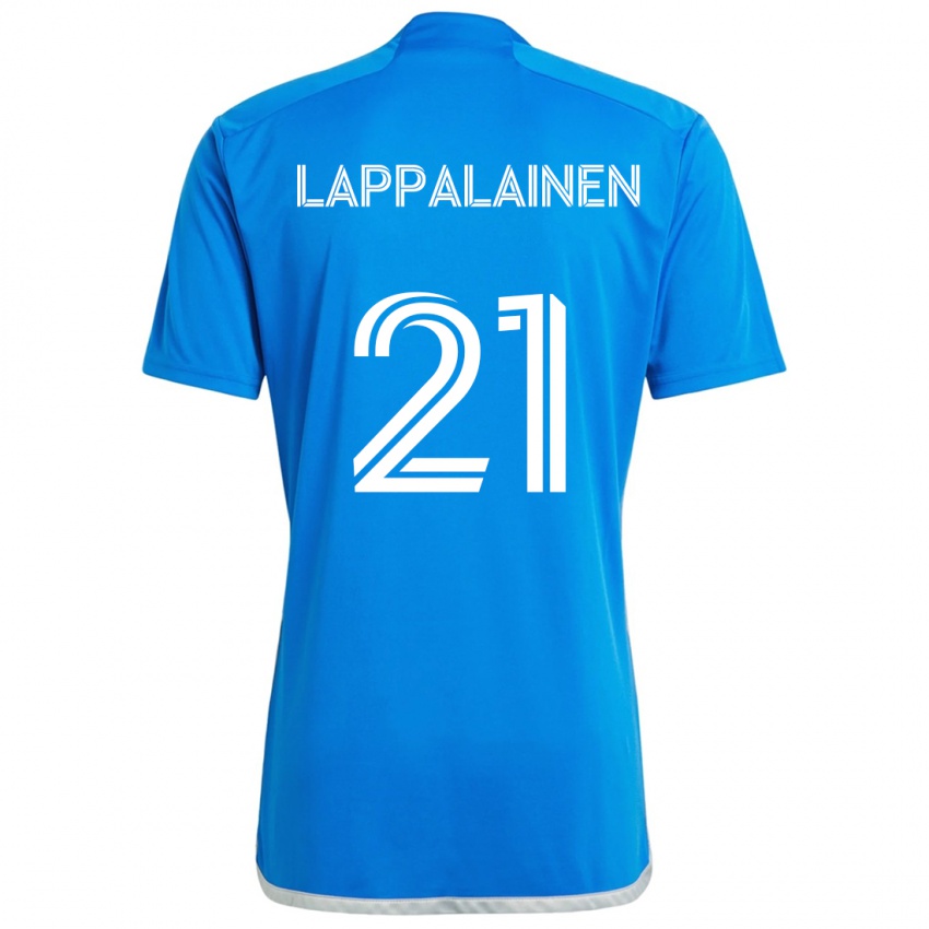 Criança Camisola Lassi Lappalainen #21 Branco Azulado Principal 2024/25 Camisa