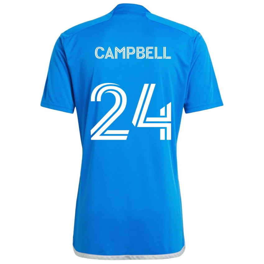 Criança Camisola George Campbell #24 Branco Azulado Principal 2024/25 Camisa