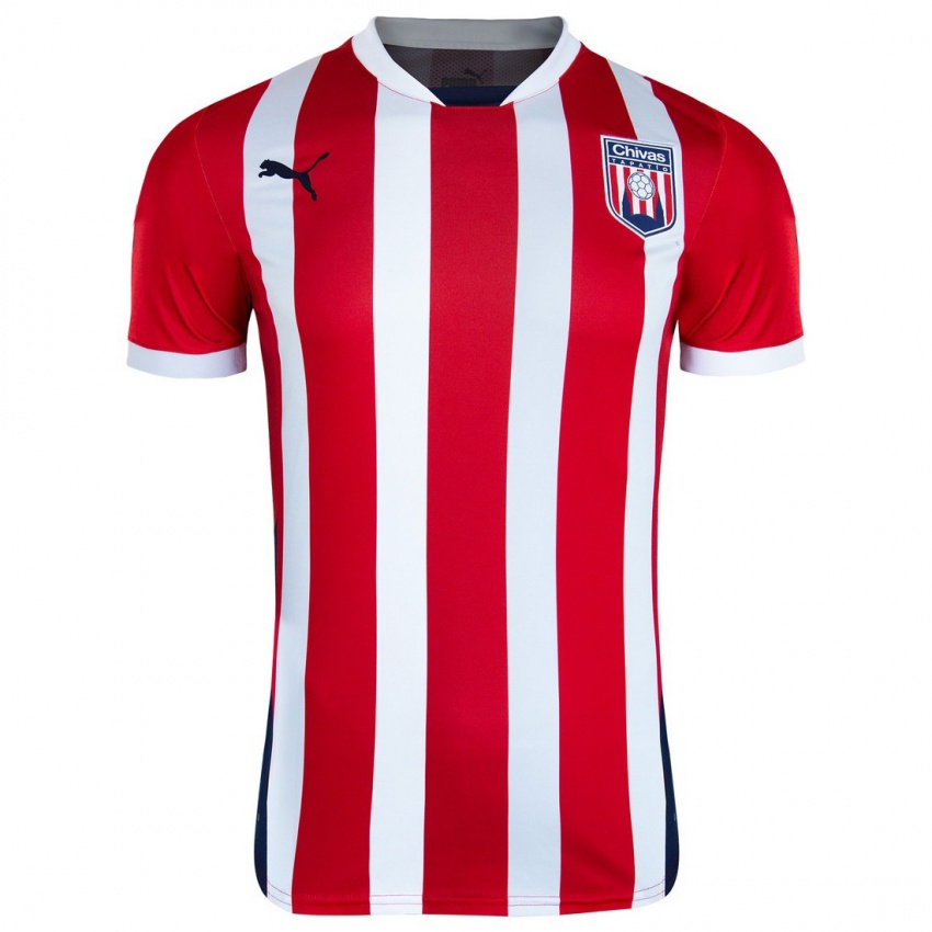 Criança Camisola Erick Montiel #71 Vermelho Branco Principal 2024/25 Camisa