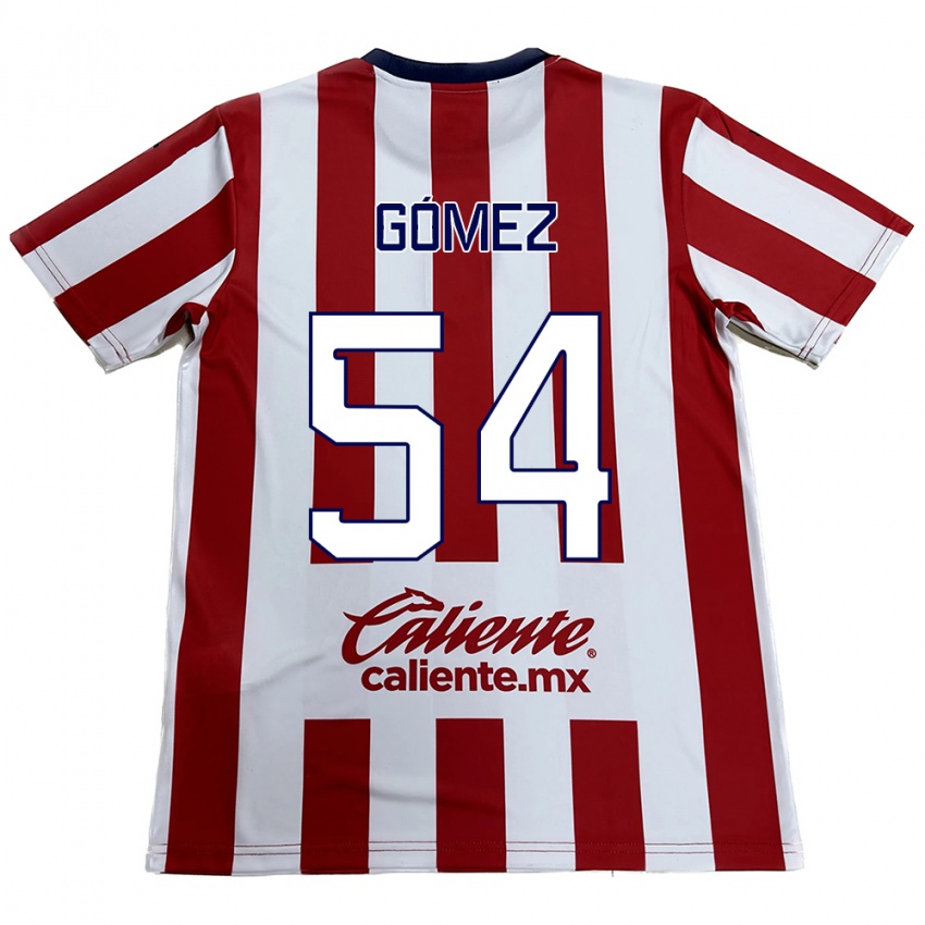 Criança Camisola Miguel Gómez #54 Vermelho Branco Principal 2024/25 Camisa