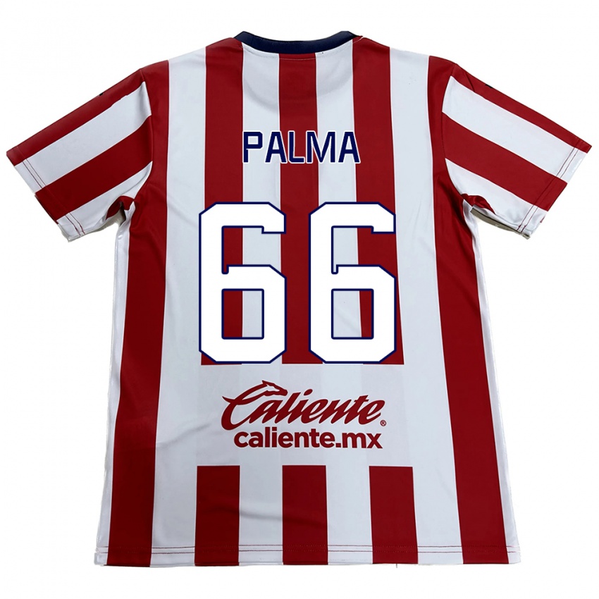 Criança Camisola Arturo Palma #66 Vermelho Branco Principal 2024/25 Camisa