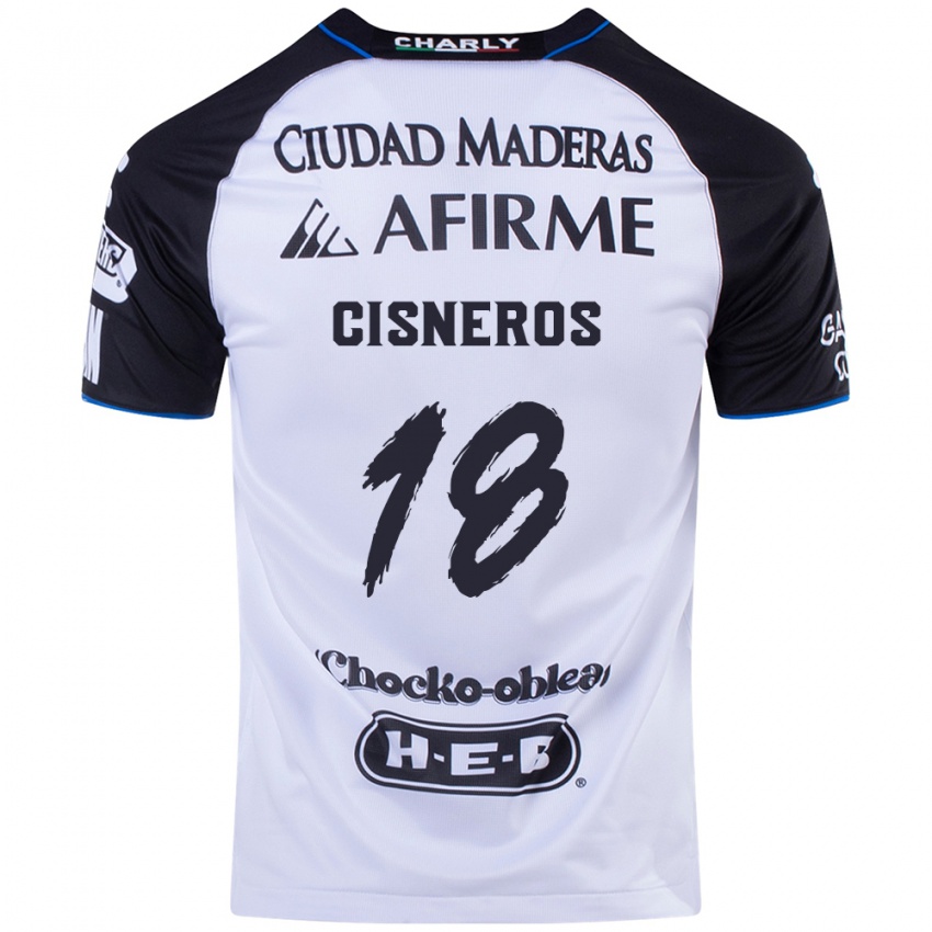 Criança Camisola Ronaldo Cisneros #18 Preto Azul Principal 2024/25 Camisa