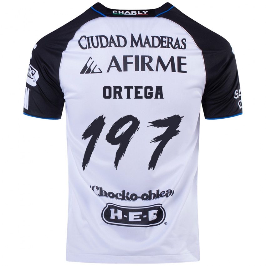 Criança Camisola Javier Ortega #197 Preto Azul Principal 2024/25 Camisa