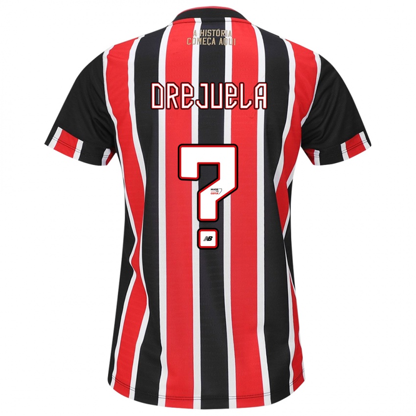 Criança Camisola Luis Orejuela #0 Preto Vermelho Branco Alternativa 2024/25 Camisa