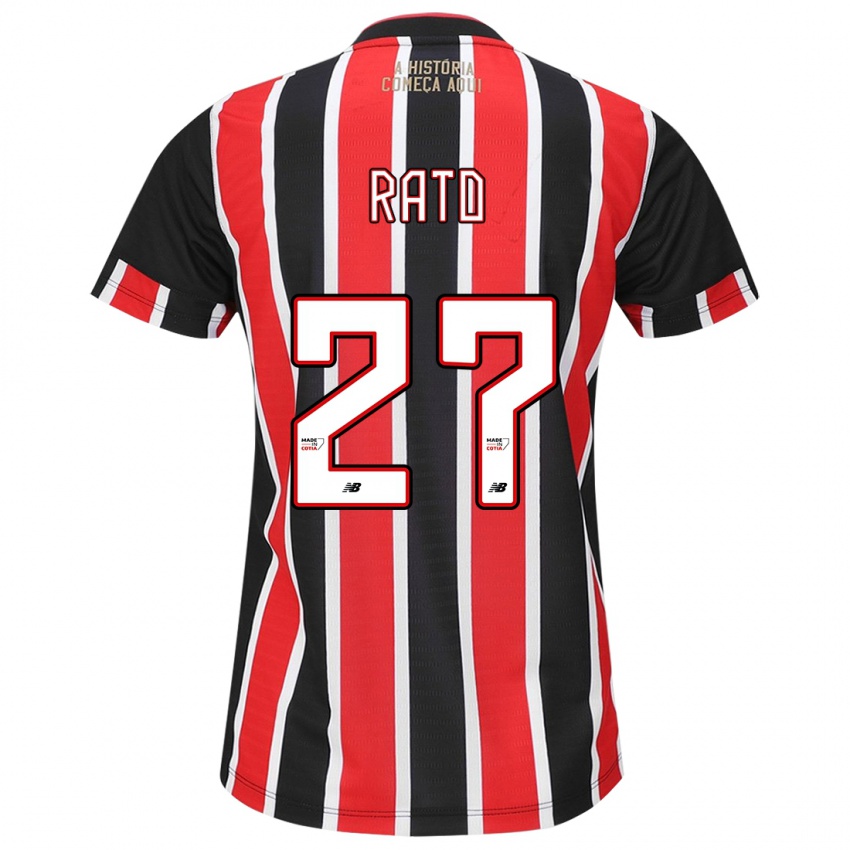 Criança Camisola Wellington Rato #27 Preto Vermelho Branco Alternativa 2024/25 Camisa