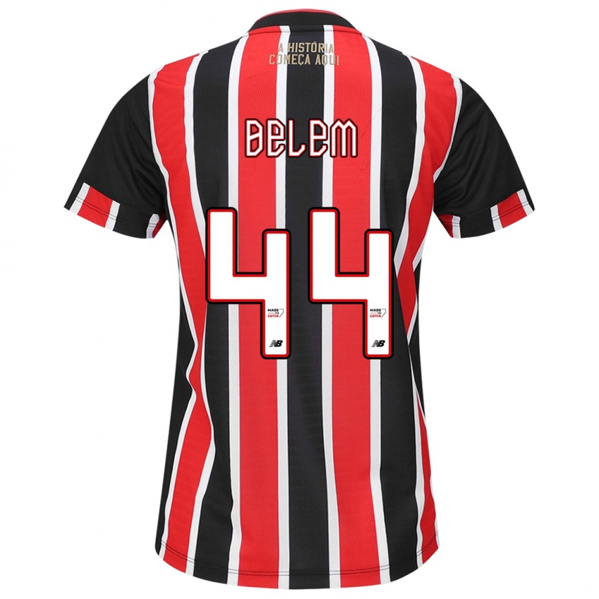 Criança Camisola Matheus Belém #44 Preto Vermelho Branco Alternativa 2024/25 Camisa