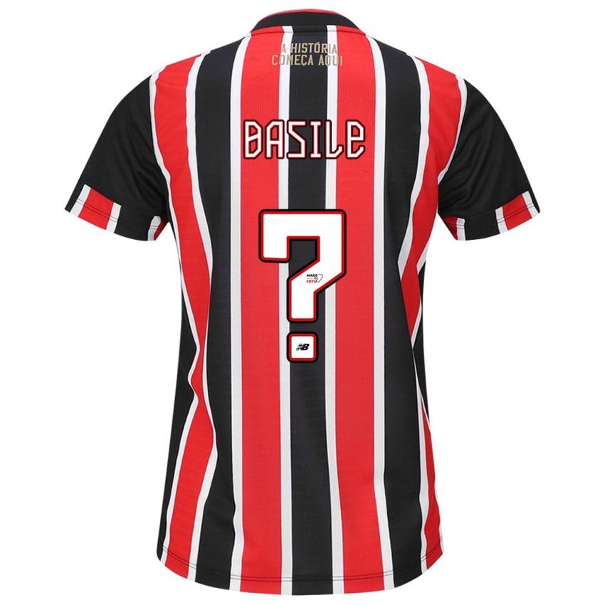 Criança Camisola Basile #0 Preto Vermelho Branco Alternativa 2024/25 Camisa