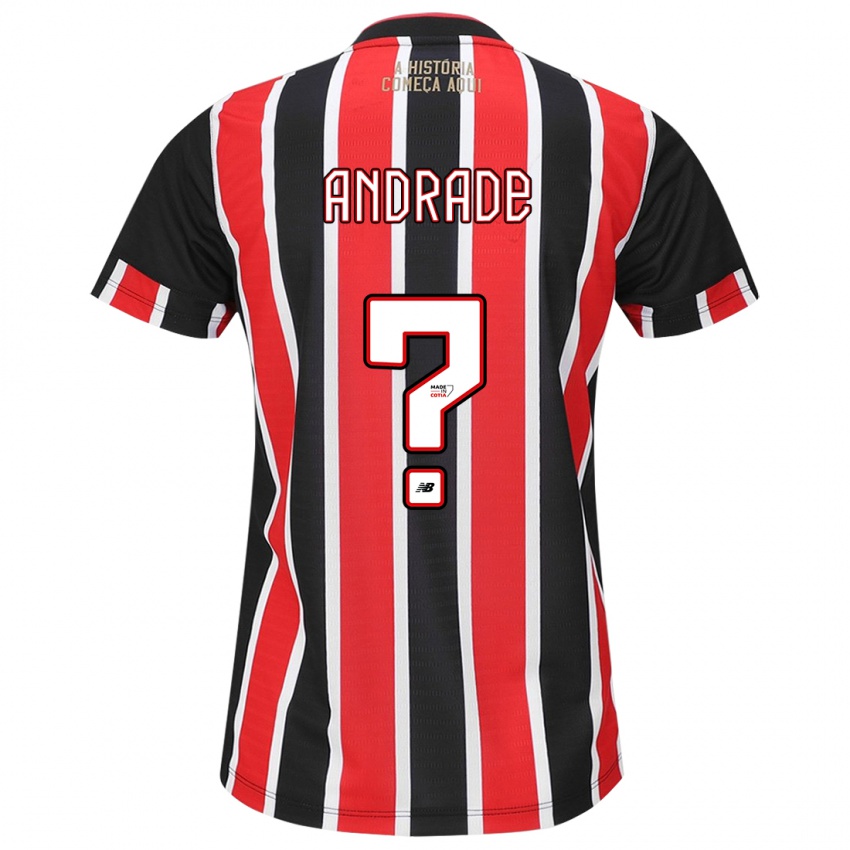 Criança Camisola Pedro Andrade #0 Preto Vermelho Branco Alternativa 2024/25 Camisa