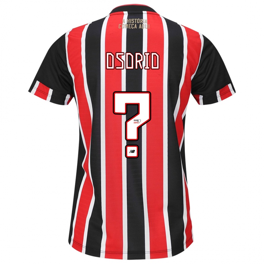 Criança Camisola Luis Osorio #0 Preto Vermelho Branco Alternativa 2024/25 Camisa