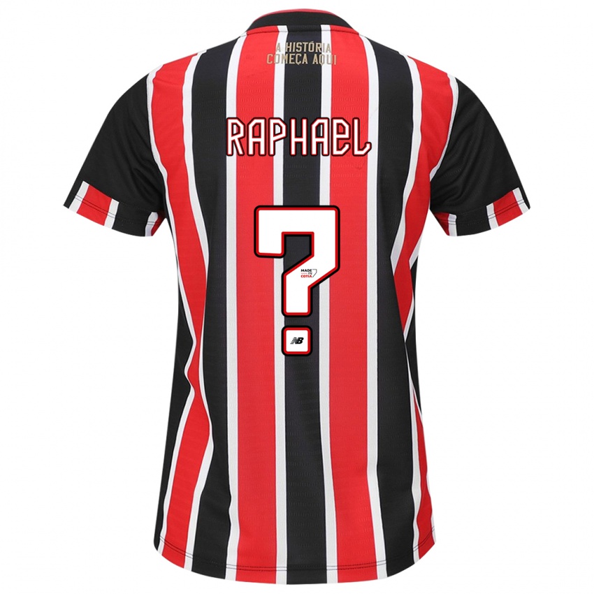 Criança Camisola Raphael #0 Preto Vermelho Branco Alternativa 2024/25 Camisa