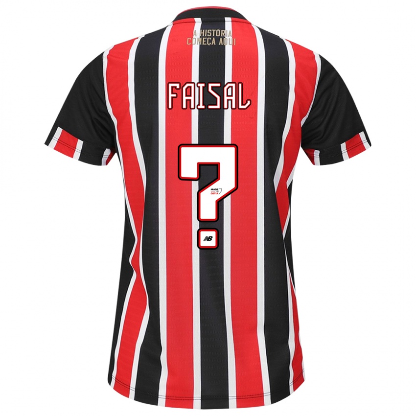 Criança Camisola King Faisal #0 Preto Vermelho Branco Alternativa 2024/25 Camisa