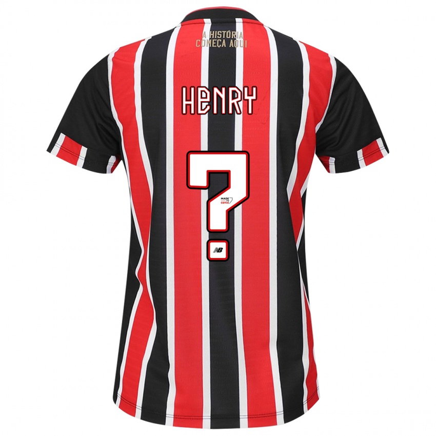 Criança Camisola Thierry Henry #0 Preto Vermelho Branco Alternativa 2024/25 Camisa