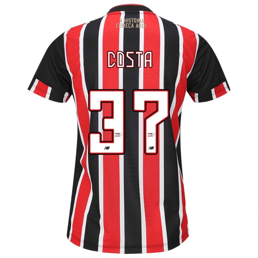 Criança Camisola Talles Costa #37 Preto Vermelho Branco Alternativa 2024/25 Camisa