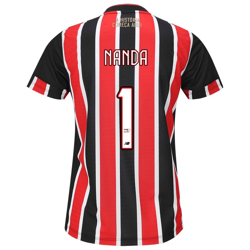 Criança Camisola Nanda #1 Preto Vermelho Branco Alternativa 2024/25 Camisa