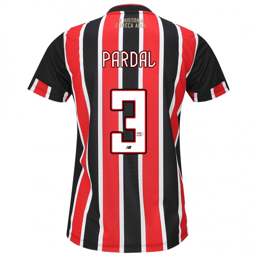 Criança Camisola Pardal #3 Preto Vermelho Branco Alternativa 2024/25 Camisa