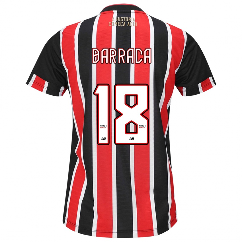 Criança Camisola Barraca #18 Preto Vermelho Branco Alternativa 2024/25 Camisa