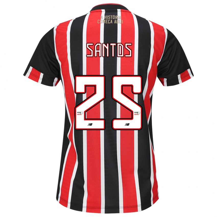 Criança Camisola Mariana Santos #25 Preto Vermelho Branco Alternativa 2024/25 Camisa