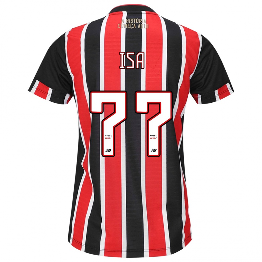 Criança Camisola Isa #77 Preto Vermelho Branco Alternativa 2024/25 Camisa