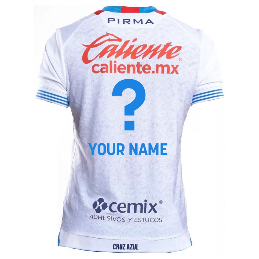 Criança Camisola Seu Nome #0 Branco Azul Alternativa 2024/25 Camisa