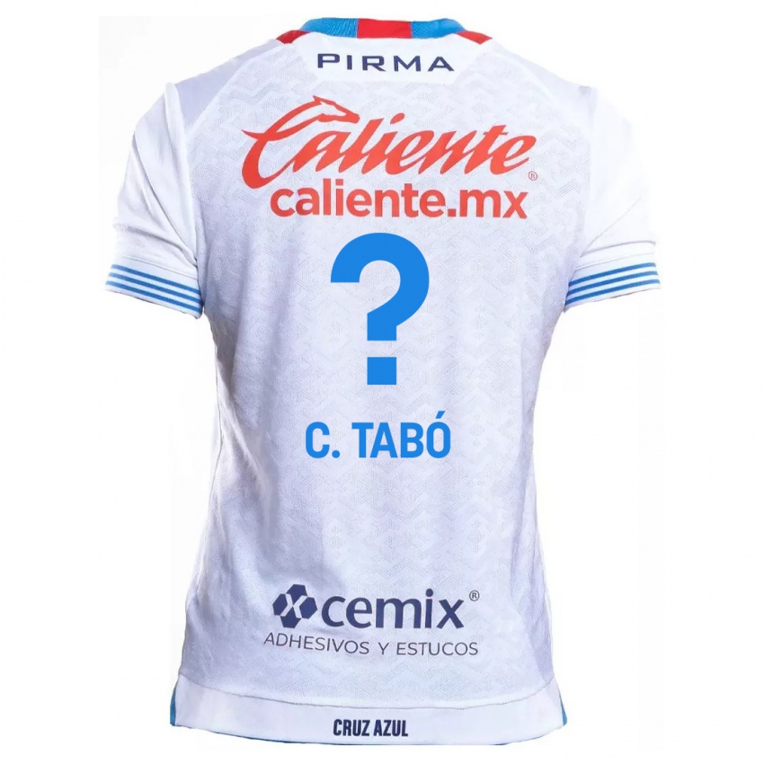 Criança Camisola Christian Tabó #0 Branco Azul Alternativa 2024/25 Camisa