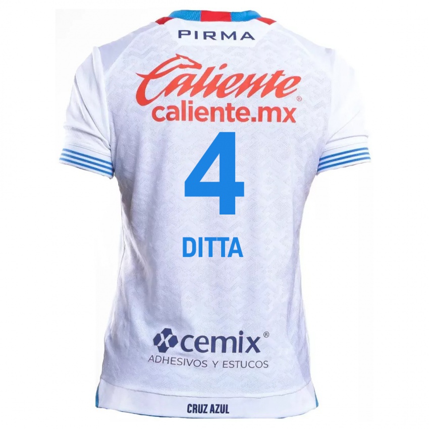 Criança Camisola Willer Ditta #4 Branco Azul Alternativa 2024/25 Camisa