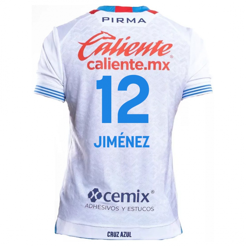 Criança Camisola Luis Jiménez #12 Branco Azul Alternativa 2024/25 Camisa