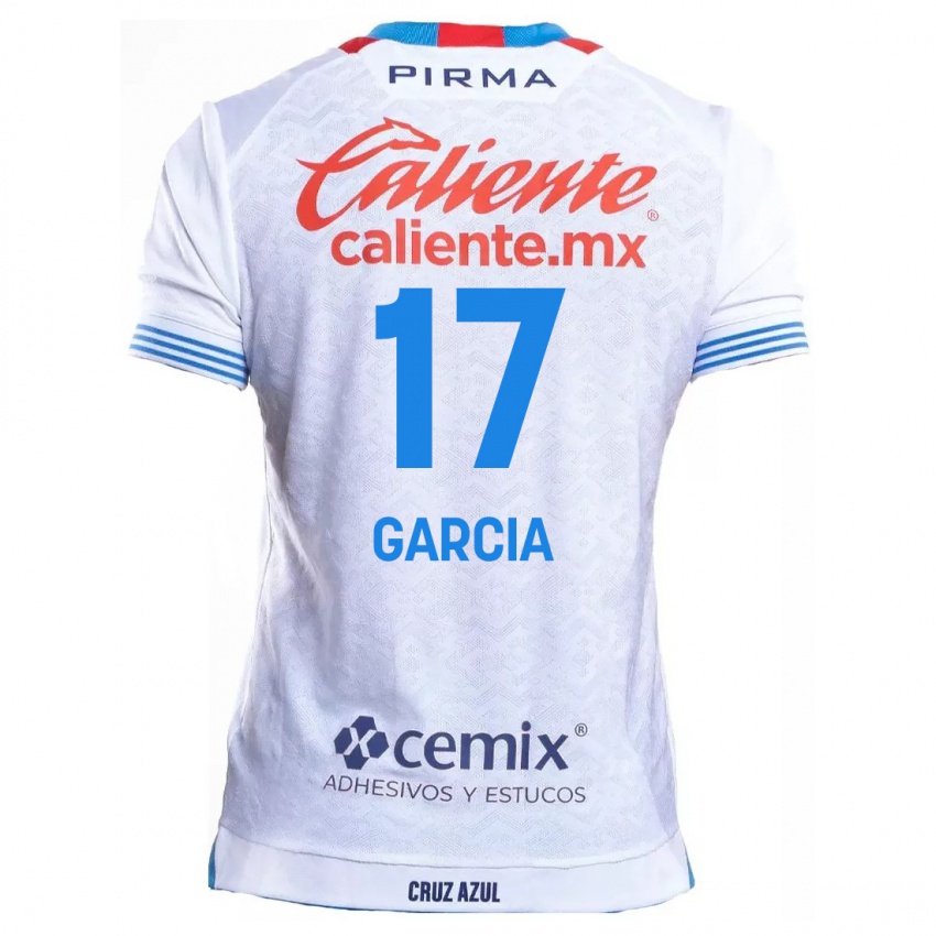 Criança Camisola Amaury Garcia #17 Branco Azul Alternativa 2024/25 Camisa